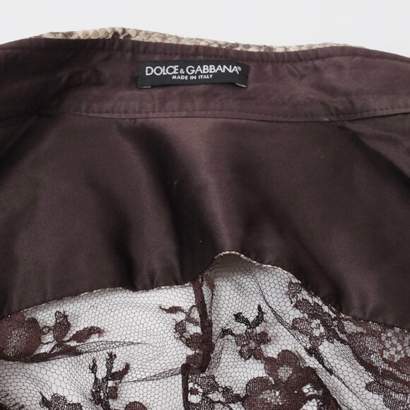 Dolce&Gabbana 42 US 6 python lace blouse jacket dress Sp 2005 snakeskin - Picture 14 of 16